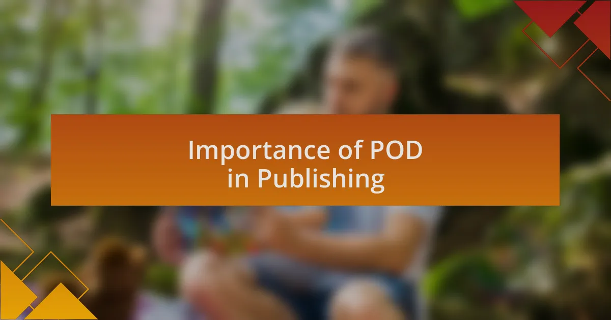 Importance of POD in Publishing